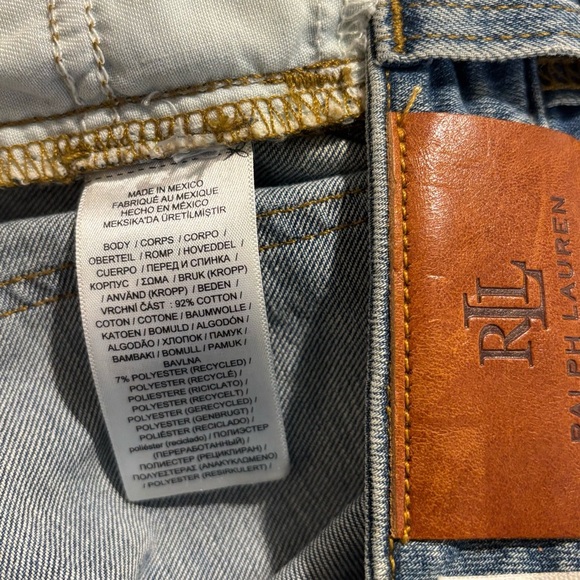 LAUREN RALPH LAUREN Black Label Sz 10 Curvy Low Rise Straight Mid-Wash Jeans NEW - Picture 9 of 10